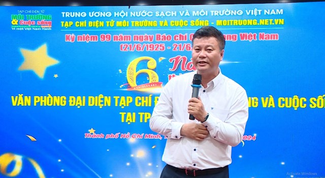 Ông Đỗ Quyết Thắng – Phó trưởng Phòng Báo chí – Xuất bản, Ban Tuyên giáo Thành ủy đánh giá cao hoạt động của VPĐD Tạp chí điện tử Môi trường và Cuộc sống tại TP. HCM