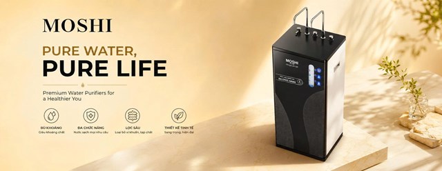 MOSHI l&agrave; thương hiệu uy t&iacute;n trong lĩnh vực xử l&yacute; nước, kh&ocirc;ng ngừng đầu tư c&ocirc;ng nghệ nhằm mang đến c&aacute;c giải ph&aacute;p nước sạch chất lượng cao cho người d&acirc;n v&agrave; doanh nghiệp Việt Nam.