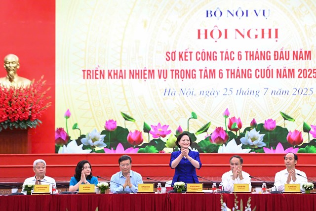 Hội nghị sơ kết Bộ Nội vụ 2025 (Ảnh: Bộ Nội vụ)