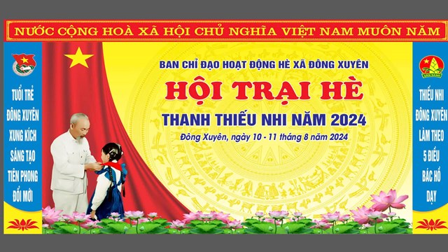 Khai mạc Hội trại h&egrave; Thanh Thiếu nhi x&atilde; Đ&ocirc;ng Xuy&ecirc;n năm 2024