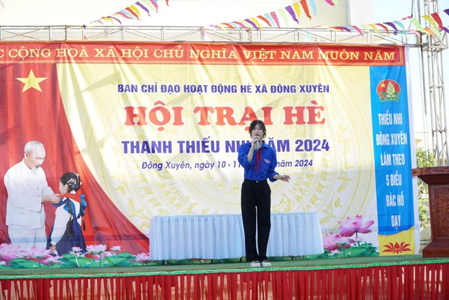 Hải Dương: Khai mạc Hội trại h&#232; Thanh Thiếu nhi x&#227; Đ&#244;ng Xuy&#234;n năm 2024 - Ảnh 12