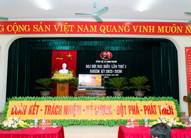 Đại hội đại biểu Đảng bộ x&#227; Ninh Giang lần thứ nhất, nhiệm kỳ 2025 – 2030 - Ảnh 1