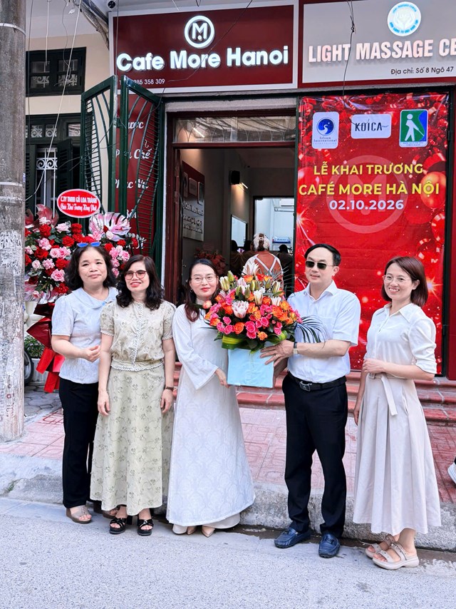 Cafe More Hanoi khai trương cơ sở mới, mở thêm cơ hội việc làm cho người khiếm thị - Ảnh 2