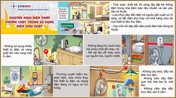 Khuyến nghị biện ph&aacute;p PCCC trong sử dụng điện sinh hoạt