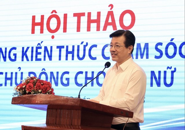 Ông Vũ Mạnh Cường, Giám đốc Trung tâm T5G – Bộ Y tế phát biểu khai mạc hội thảo