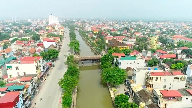 Một g&oacute;c khu trung t&acirc;m huyện Kim Sơn