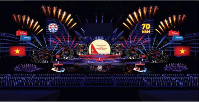 Phối cảnh sân khấu chương trình nghệ thuật khai mạc Lễ hội Hoa Phượng Đỏ 2025
