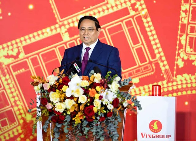 Thủ tướng Ch&iacute;nh phủ Phạm Minh Ch&iacute;nh ph&aacute;t biểu chỉ đạo tại Lễ khởi c&ocirc;ng