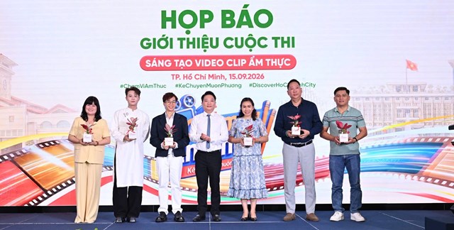 Chiều 15-9, Sở Du lịch TPHCM ch&iacute;nh thức ph&aacute;t động cuộc thi s&aacute;ng tạo video clip với chủ đề &ldquo;Th&agrave;nh phố Hồ Ch&iacute; Minh - Chạm vị ẩm thực, kể chuyện mu&ocirc;n phương&rdquo;