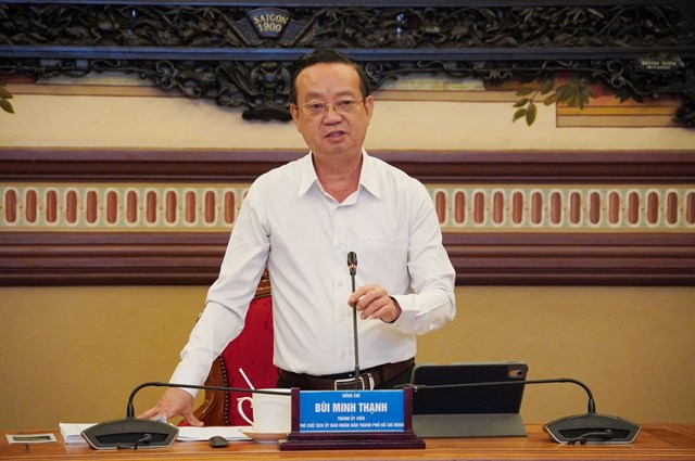 Ph&oacute; Chủ tịch UBND TP. Hồ Ch&iacute; Minh B&ugrave;i Minh Thạnh chủ tr&igrave; cuộc họp Hội đồng đ&aacute;nh gi&aacute;, ph&acirc;n hạng sản phẩm OCOP đợt 2 năm 2026