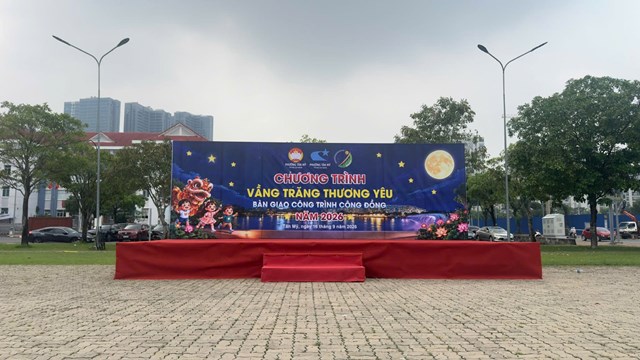 UBND phường T&acirc;n Mỹ, TP. Hồ Ch&iacute; Minh phối hợp với Hội Doanh nghiệp Nam S&agrave;i G&ograve;n tổ chức Chương tr&igrave;nh &ldquo;B&agrave;n giao c&ocirc;ng tr&igrave;nh cộng đồng, Vầng trăng y&ecirc;u thương năm 2026&rdquo;