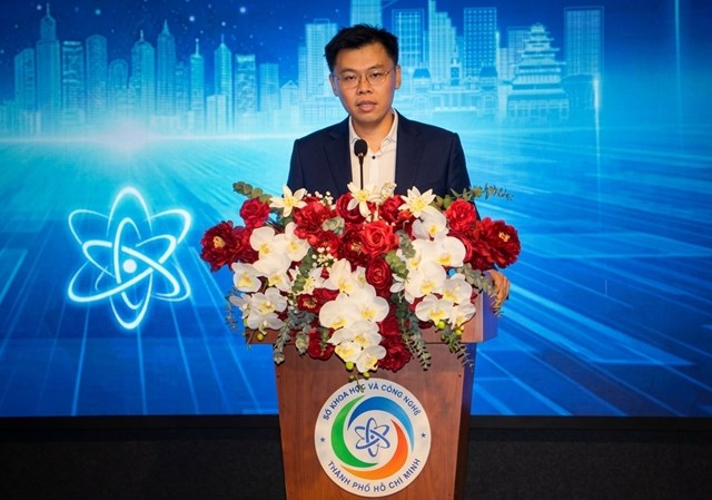 Ph&oacute; Chủ tịch UBND TP.Hồ Ch&iacute; Minh Trương Minh Huy Vũ ph&aacute;t biểu tại chương tr&igrave;nh
