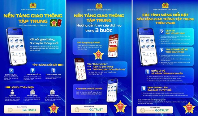C&aacute;c t&iacute;nh năng nổi bật được t&iacute;ch hợp tr&ecirc;n nền tảng giao th&ocirc;ng tập trung VNeID