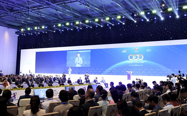 Chương tr&igrave;nh CEO 500 với chủ đề&nbsp;&ldquo;Sự hội tụ của FDI, C&ocirc;ng nghệ v&agrave; D&ograve;ng chảy t&agrave;i ch&iacute;nh to&agrave;n cầu&rdquo;. Ảnh CTTP