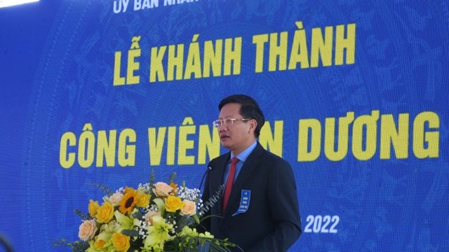 Đồng ch&iacute; L&ecirc; Anh Qu&acirc;n, Ủy vi&ecirc;n Ban Thường vụ Th&agrave;nh ủy, Ph&oacute; Chủ tịch Thường trực UBND th&agrave;nh phố ph&aacute;t biểu