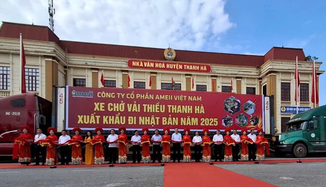 Lễ cắt băng xuất khẩu lô vải thiều Hải Dương năm 2025 đi Nhật Bản.