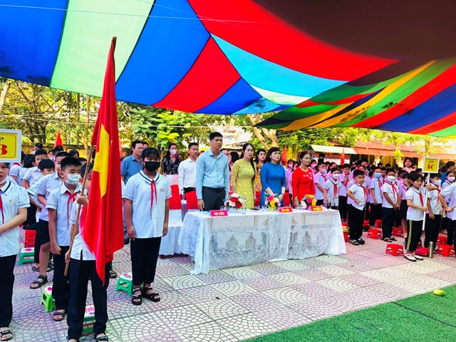 Hải Ph&#242;ng: Trường Tiểu học Quốc Tuấn tưng bừng tổ chức Lễ khai giảng năm học 2022– 2023 - Ảnh 1
