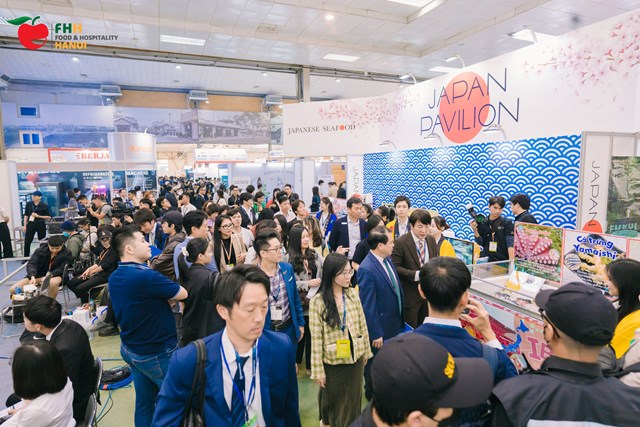 Triển l&atilde;m Food &amp; Hospitality Hanoi 2025 dự kiến thu h&uacute;t hơn 170 gian h&agrave;ng từ hơn 24 quốc gia v&agrave; v&ugrave;ng l&atilde;nh thổ (Ảnh: Food &amp; Hospitality Hanoi 2023) &nbsp;