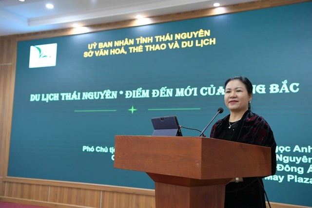 B&agrave; Trần Nữ Ngọc Anh, Ph&oacute; Chủ tịch, Tổng Thư k&yacute; Hiệp hội Du lịch tỉnh Th&aacute;i Nguy&ecirc;n.