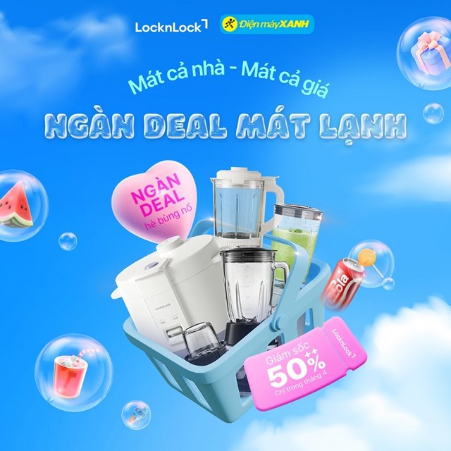 Locknlock tung siêu deal 50++ tại Điện Máy xanh, mua 1 tặng 1 chỉ trong tháng 4! - Ảnh 1