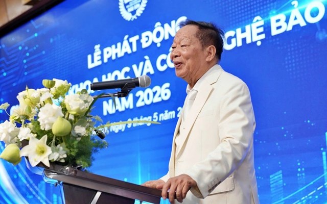 &Ocirc;ng Nguyễn Trường Sơn, Chủ tịch Tập đo&agrave;n Bảo Sơn, Chủ tịch C&ocirc;ng ty CP Quỹ Giải thưởng Bảo Sơn ph&aacute;t biểu tại lễ ph&aacute;t động &nbsp;
