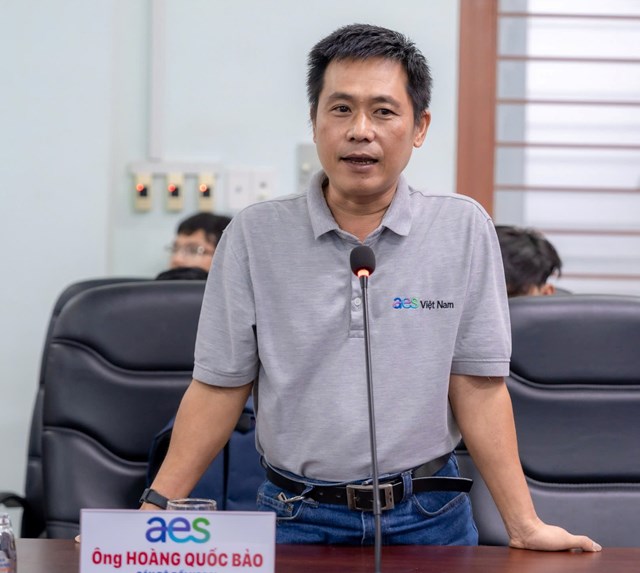 Đại diện AES Việt Nam, &ocirc;ng Ho&agrave;ng Quốc Bảo &ndash; VPĐD AES tại tỉnh B&igrave;nh Thuận &nbsp;