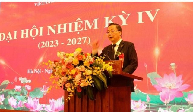 &Ocirc;ng Nguyễn Tiến Thỏa &ndash; Chủ tịch VVA ph&aacute;t biểu khai mạc Đại hội &nbsp;