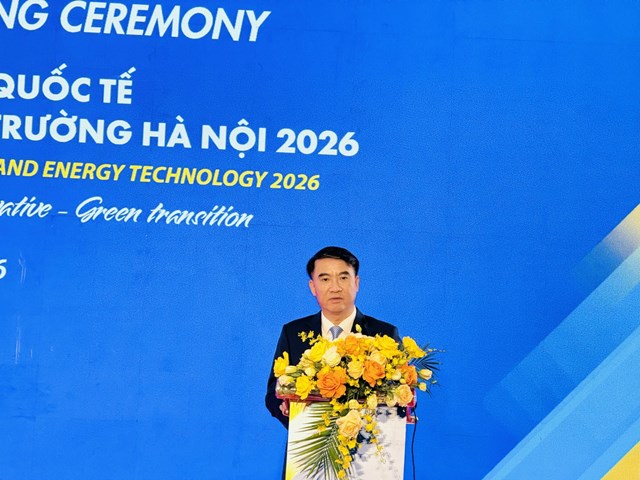 &Ocirc;ng Nguyễn Xu&acirc;n Lưu, ủy vi&ecirc;n Ban Thường vụ Th&agrave;nh ủy, Ph&oacute; Chủ tịch UBND TP.H&agrave; Nội ph&aacute;t biểu khai mạc