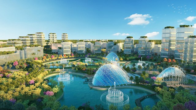 Phối cảnh 3D Dự &aacute;n Đầu tư x&acirc;y dựng v&agrave; Kinh doanh kết cấu hạ tầng Khu C&ocirc;ng nghệ cao Sinh học H&agrave; Nội &nbsp;