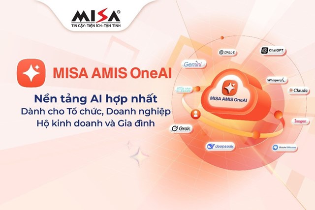 MISA AMIS OneAI hợp nhất c&aacute;c m&ocirc; h&igrave;nh AI ti&ecirc;n tiến nhất &nbsp;