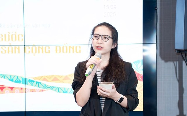 B&agrave; Mai Quỳnh Anh, Quản l&yacute; chương tr&igrave;nh tại TUVA Communication, đơn vị truyền th&ocirc;ng đồng h&agrave;nh với c&aacute;c dự &aacute;n ph&aacute;t triển ph&aacute;t biểu tại chung kết cuộc thi &nbsp;