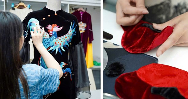 Kh&ocirc;ng chỉ th&acirc;n thiện với m&ocirc;i trường, vải nhung the tơ tằm v&agrave; lụa tơ tằm c&ograve;n th&acirc;n thiện với l&agrave;n da v&agrave; tốt cho sức khỏe người mặc, khiến n&oacute; trở th&agrave;nh một chất liệu độc đ&aacute;o v&agrave; th&acirc;n thiện trong thế kỷ 21