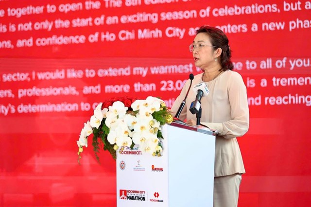 B&agrave; B&ugrave;i Thị Ngọc Hiếu - Ph&oacute; Gi&aacute;m đốc Sở Du lịch TP.HCM ph&aacute;t biểu