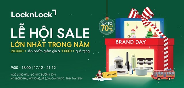 Giáng sinh bùng nổ ưu đãi đến 70%++ tại LocknLock Brand Day Long Hậu - Ảnh 1