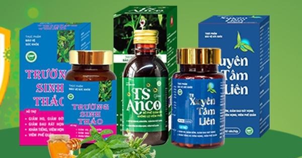 Hai sản phẩm TS Xuy&ecirc;n T&acirc;m Li&ecirc;n v&agrave; TS Anco được quảng c&aacute;o tr&ecirc;n một số website