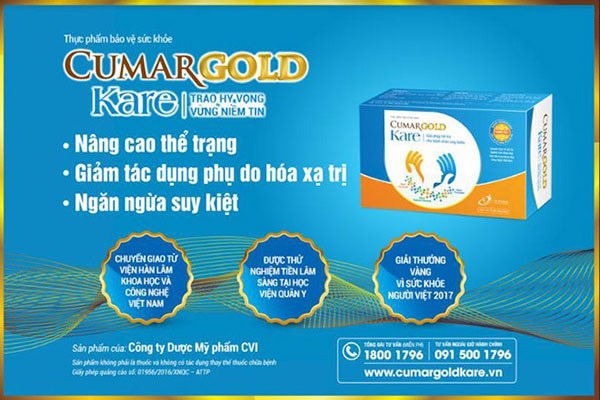 Thực phẩm bảo vệ sức khỏe Cumar Gold Kare quảng c&aacute;o sai sự thật