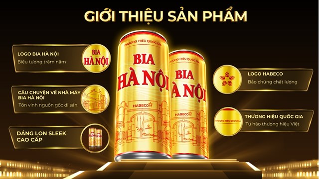 Thiết kế sản phẩm Bia H&agrave; Nội lon sleek mới &nbsp;