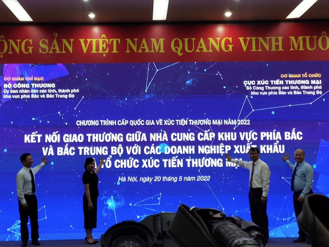 Hội nghị kết nối giao thương giữa nh&agrave; cung cấp khu vực ph&iacute;a Bắc v&agrave; Bắc Trung Bộ với c&aacute;c doanh nghiệp xuất khẩu v&agrave; tổ chức x&uacute;c tiến thương mại