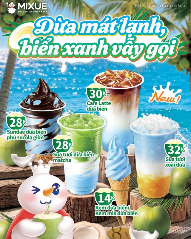 MIXUE khuấy động mùa hè với bộ sưu tập dừa biển mang đậm tinh thần nhiệt đới - Ảnh 1