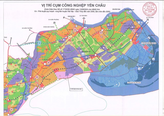 Vị tr&iacute; CCN Yến Ch&acirc;u, huyện Giao Thủy, tỉnh Nam Định &nbsp;