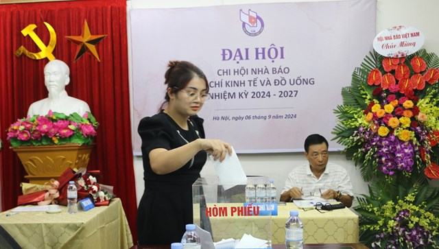 Đại hội Chi hội Nh&#224; b&#225;o Tạp ch&#237; Kinh tế v&#224; Đồ uống nhiệm kỳ 2024 - 2027 - Ảnh 5