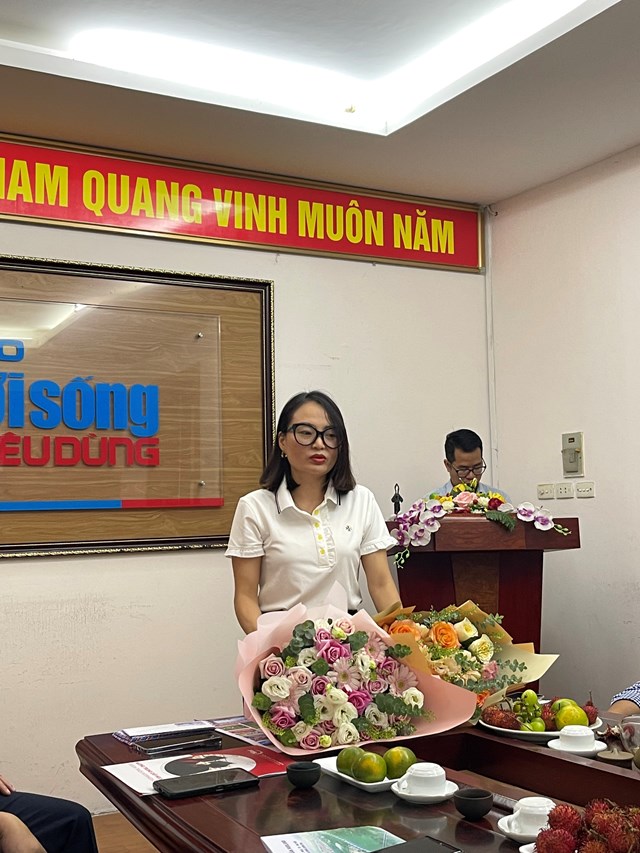 &nbsp;B&agrave; Nguyễn Thị Thanh Th&uacute;y &ndash; Ph&oacute; Chủ tịch C&ocirc;ng đo&agrave;n - Ph&oacute; Tổng Bi&ecirc;n tập ph&aacute;t biểu tại buổi lễ&nbsp; &nbsp;