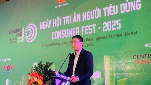 Ông Trịnh Anh Tuấn - Chủ tịch Ủy ban Cạnh tranh quốc gia, Bộ Công thương phát biểu khai mạc tại sự kiện.