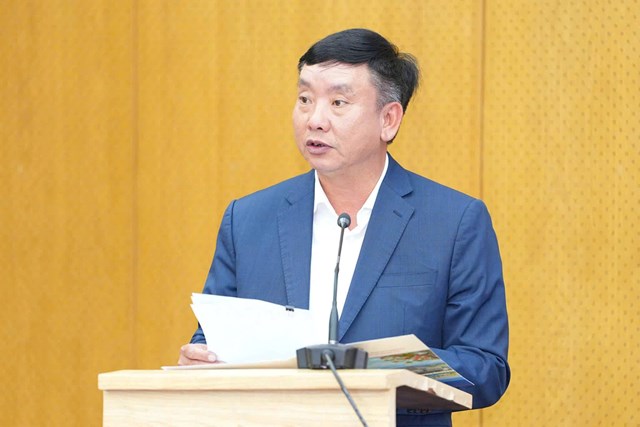 Ph&oacute; Chủ tịch UBND th&agrave;nh phố Hải Ph&ograve;ng Trần Văn Qu&acirc;n ph&aacute;t biểu chỉ đạo tại Hội nghị. &nbsp;