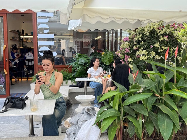 Kh&ocirc;ng gian mở tr&agrave;n ngập c&acirc;y xanh tại Cafe Dory mang đến cảm gi&aacute;c thư th&aacute;i, nơi mỗi cuộc tr&ograve; chuyện đều trở n&ecirc;n gần gũi v&agrave; tự nhi&ecirc;n hơn giữa l&ograve;ng Hải Ph&ograve;ng.