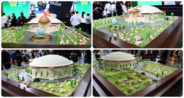 Toàn cảnh Mô hình Trung tâm Hội chợ Triển lãm Việt Nam (VEC) (Ảnh: VietKings)