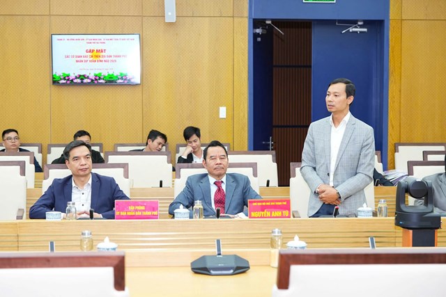 Đại diện c&aacute;c cơ quan b&aacute;o ch&iacute; ph&aacute;t biểu tại buổi gặp mặt nh&acirc;n dịp xu&acirc;n B&iacute;nh Ngọ 2026.