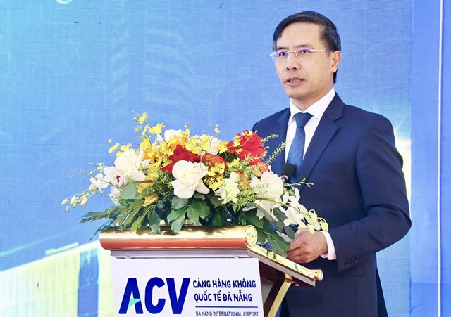 &Ocirc;ng Phạm Đức Ấn, Chủ tịch UBND th&agrave;nh phố Đ&agrave; Nẵng ph&aacute;t biểu tại lễ khởi c&ocirc;ng.