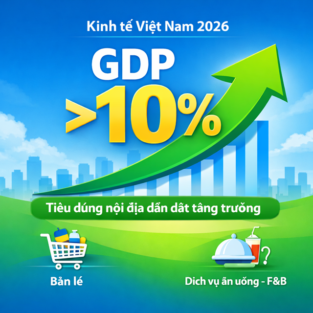 Kinh tế Việt Nam 2026 tăng trưởng &ldquo;hai con số&rdquo; v&agrave; mục ti&ecirc;u bứt ph&aacute; thị trường ti&ecirc;u d&ugrave;ng