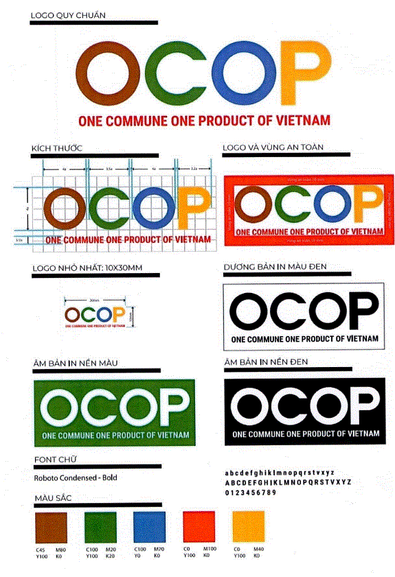 Nh&atilde;n hiệu chứng nhận sản phẩm OCOP Việt Nam v&agrave; Quy c&aacute;ch gắn sao cho sản phẩm được chứng nhận OCOP
